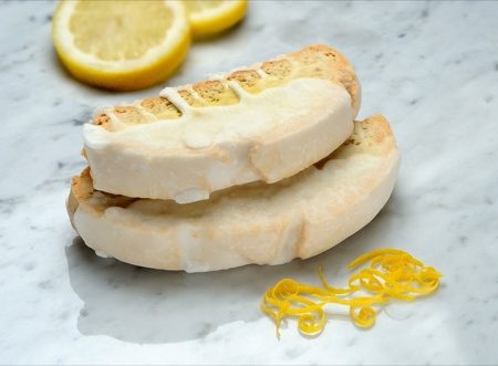 Mezzaluna Biscotti | Belgian Chocolate Dipped Luscious Lemon