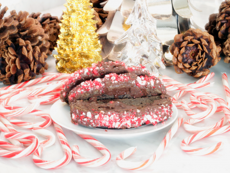 Mezzaluna Biscotti | Candy Cane Biscotti