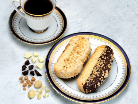 Mezzaluna Biscotti | Belgian Chocolate Dipped Islander