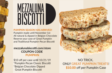 Mezzaluna Biscotti Pumpkin Spice Pecan Sale | Great Pumpkin Bisccotti | Traditional Pumpkin Biscotti