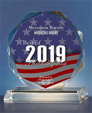 Best Wholesale Bakery of Philadelphia Award 2019 | Mezzaluna Biscotti